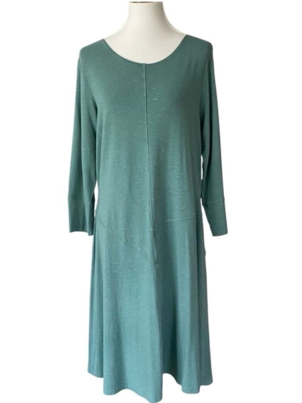 Blue Canoe Dress XL Minimalist Stretch Organic Cotton Blend Summer Dress Fall